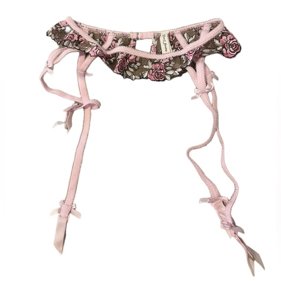 For Love & Lemons Berry Berry Lace Sexy Garter Size XS - Picture 2 of 3